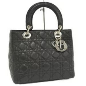 Christian Dior Lady Cannage handbag leather black